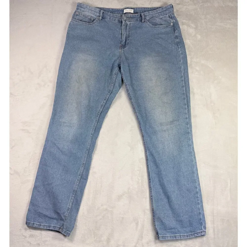 Five Four Men’s Straight Leg Blue Denim Jeans Stretch Size 34